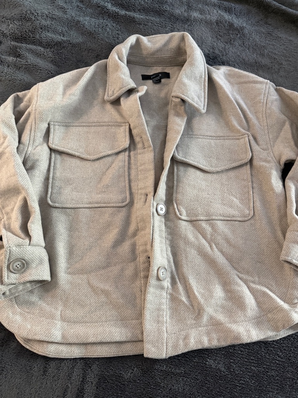 Forever 21 Light Brown/Beige Button Up